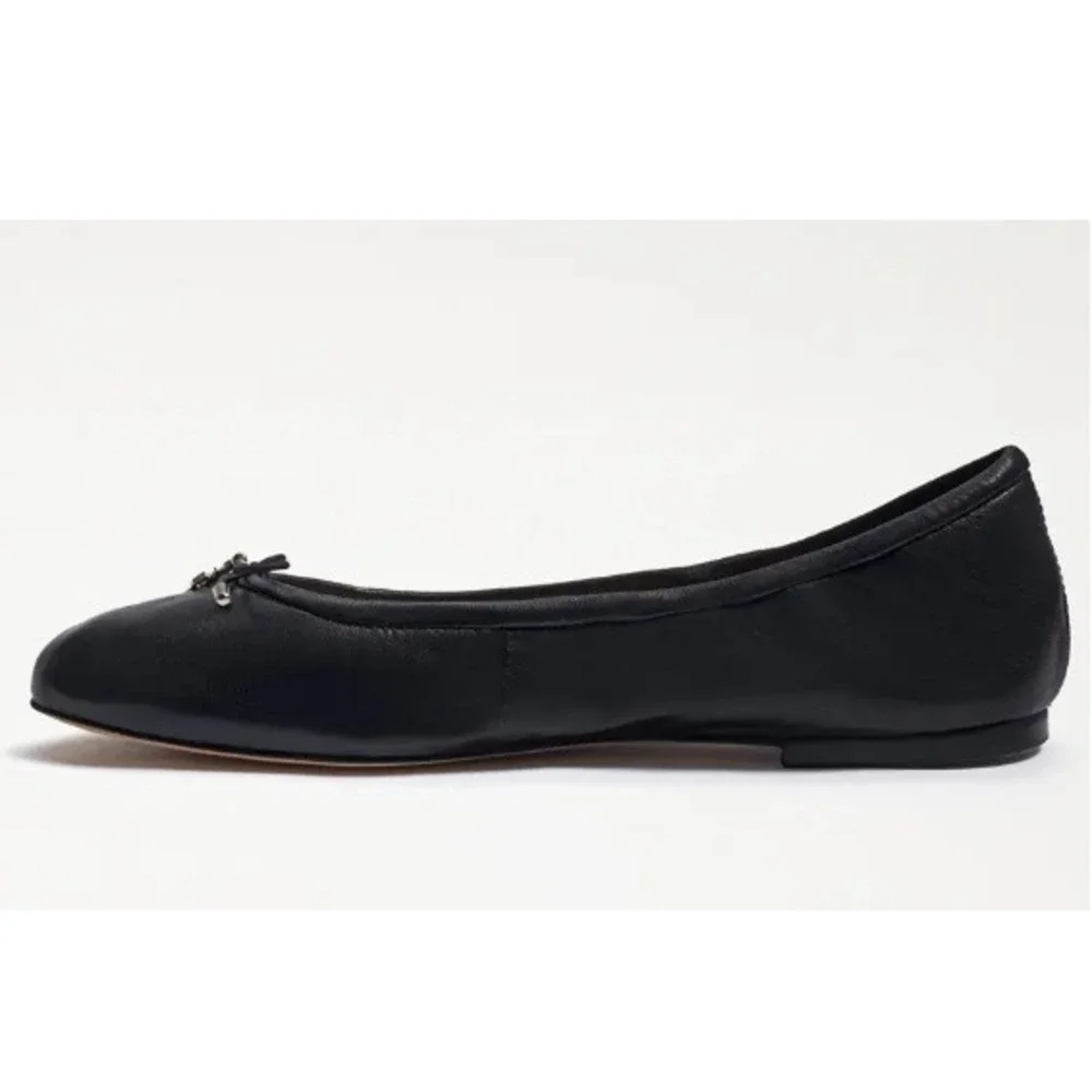 Sam Edelman‎ Kids Black Leather Felicia Ballet Flats NIB Size 12